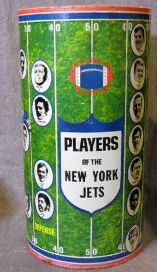 70's NEW YORK JETS PLAYER GARBAGE CAN