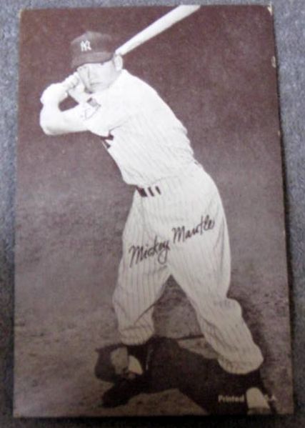 1962 MICKEY MANTLE STATISTIC BACK EXHIBIT CARD
