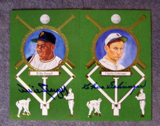 90's COMPLETE SET OF 10 PEREZ STEELE SIGNED ROSE SERIES CARDS w/MANTLE & WILLIAMS-JSA