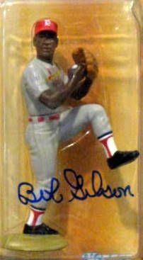 STAN MUSIAL/BOB GIBSON SIGNED STARTING LINE-UP FIGURES w/JSA COA