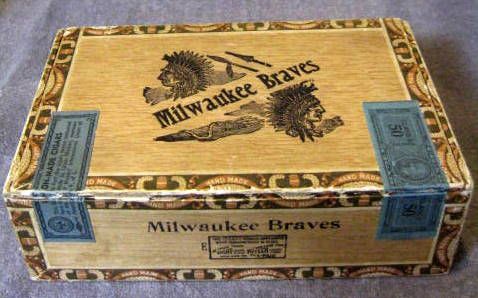 50's MILWAUKEE BRAVES CIGAR BOX