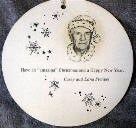 60's CASEY STENGEL CHRISTMAS CARD