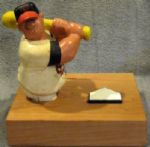 50s BALTIMORE ORIOLES "BROOKS ROBINSON" KAIL STATUE w/DISPLAY STAND