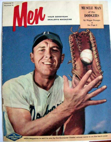 50's GOODYEAR TIRE MAGAZINE - MEN- w/GIL HODGES COVER