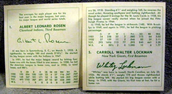 1952 VIEW-MASTER BASEBALL REELS w/ENVELOPES & BOOKLETS
