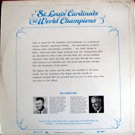 1967 THE CARDINALS RECORD ALBUM
