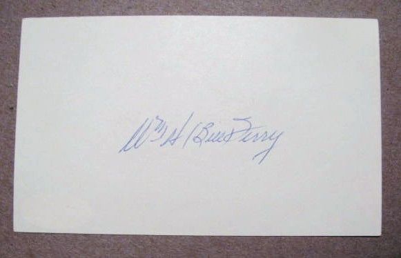 BILL TERRY SIGNED 3X5 CARD w JSA