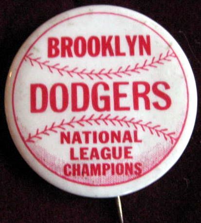 VINTAGE BROOKLYN DODGERS NATIONAL LEAGUE CHAMPIONS PIN