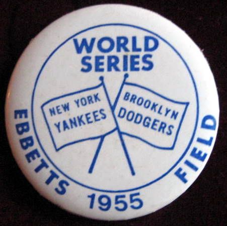 1955 WORLD SERIES PIN - YANKEES VS DODGERS