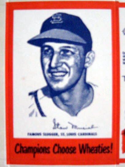 1951 WHEATIES COMPLETE BOX w/MUSIAL CARD