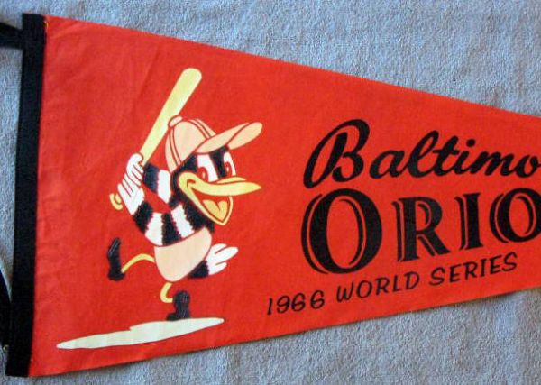 1966 BALTIMORE ORIOLES WORLD SERIES PENNANT