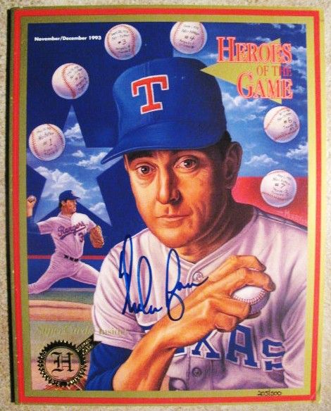 NOLAN RYAN SIGNED HEROES OF THE GAME LIMITED EDITION MAGAZINE w/SGC COA
