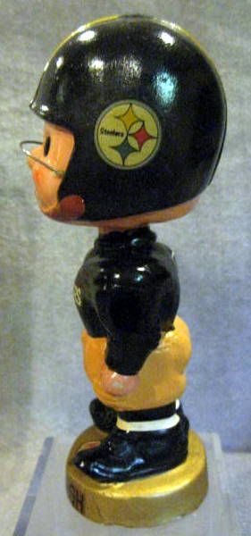 60's PITTSBURGH STEELERS TYPE 3 TOES-UP BOBBING HEAD w/BOX
