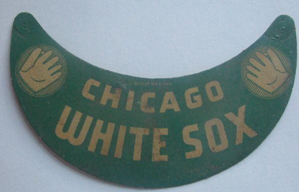 VINTAGE 1937 CHICAGO WHITE SOX SOUVENIR VISOR