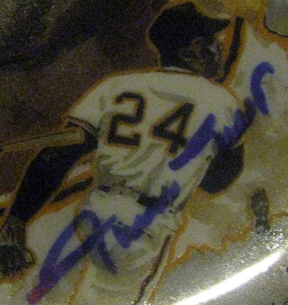 WILLIE MAYS SIGNED LIMITED EDITION PLATE w/JSA COA