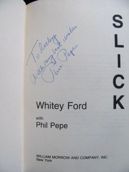 WHITEY FORD & PHIL PEPE SIGNED BOOK w/SGC COA