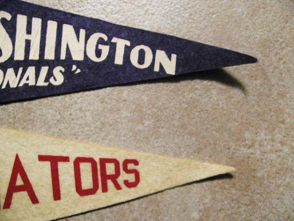 (2) 60's WASHINGTON SENATORS BASEBALL PENNANTS