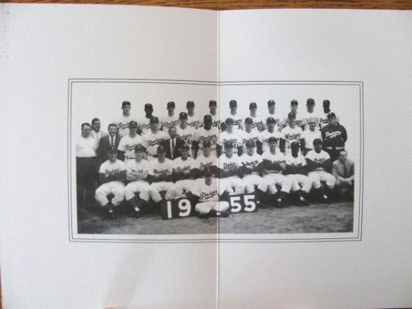 1955 BROOKLYN DODGERS SEASON'S GREETINGS CARD w/PHOTO