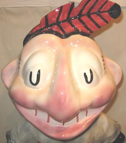 VINTAGE 50's CLEVELAND INDIANS - CHIEF WAHOO PROMO STATUE