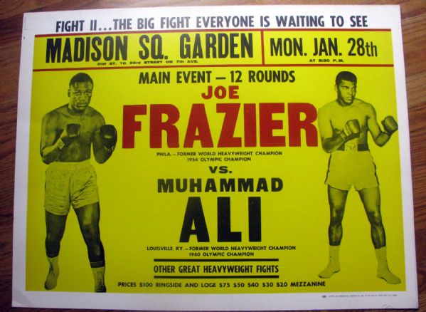 ALI / FRAZIER II ON-SITE FIGHT POSTER