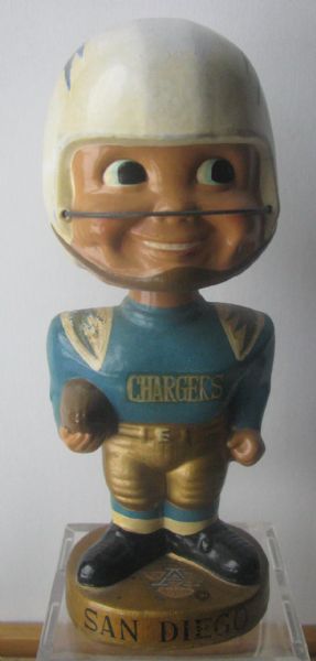 60's SAN DIEGO CHARGERS GOLD BASE BOBBING HEAD 