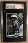 ENOS SLAUGHTER SIGNED BASEBALL CARD - SGC SLABBED & AUTHENTICATED