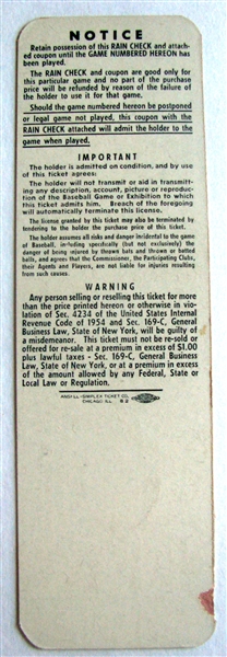 1955 WORLD SERIES FULL TICKET - JACKIE ROBINSON STEALS HOME