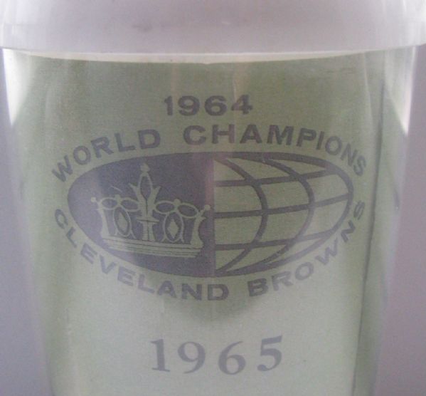 1964 CLEVELAND BROWNS WORLD CHAMPIONSHIP VOLPE PLAYER CUP- BLANTON COLLIER