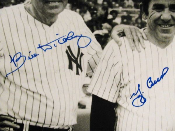 BILL DICKEY & YOGI BERRA NEW YORK YANKEES SIGNED PHOTO w/ SGC COA