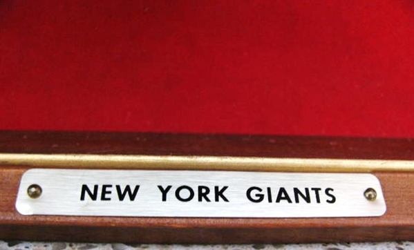 60's/70's NEW YORK GIANTS RIDDELL WOOD FRAME HELMET PLAQUE