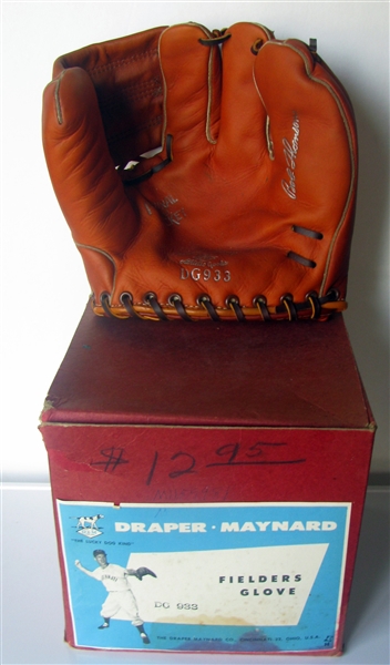 VINTAGE BOBBY THOMSON DRAPER-MAYNARD DG933 GLOVE w/PICTURE BOX