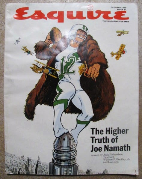 (2) 1969 ESQUIRE MAGAZINES w/ JOE NAMATH