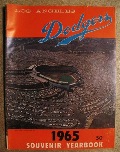 1965 LOS ANGELES DODGERS BASEBALL YEARBOOK