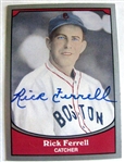 RICK FERRELL "BOSTON RED SOX" SIGNED CARD w/JSA
