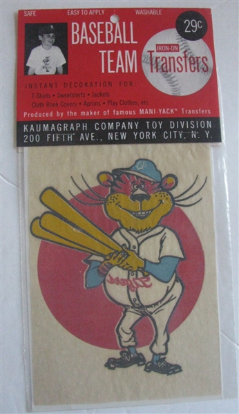 60's DETROIT TIGERS IRON-ON TRANSFER - SEALED IN PACKAGE