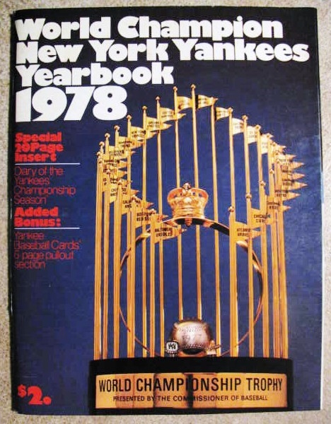 1978 NEW YORK YANKEES YEARBOOK w/BASEBALL CARDS