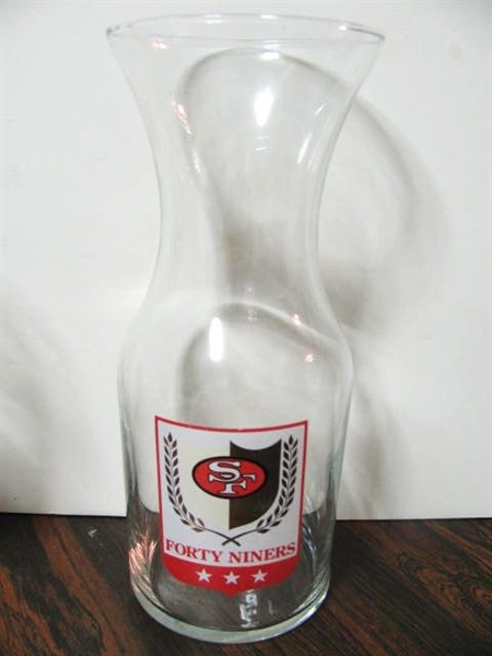 SAN FRANCISC0 49ERS WINE CARAFE WITH GLASS