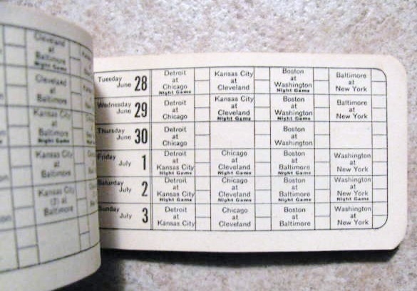 1955 AMERICAN LEAGUE SCHEDULE BOOKLET - NEW YORK YANKEES ISSUE
