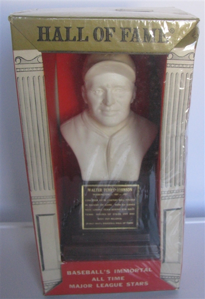 1963 WALTER JOHNSON HALL OF FAME BUST / STATUE - SEALED IN BOX