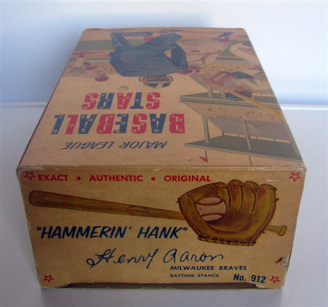 50's/60's HANK AARON HARTLAND PLASTICS STATUE w/BOX & TAG