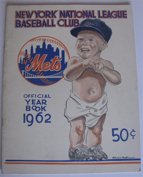 1962 NEW YORK METS YEARBOOK - REVISED EDITION - 1st YEAR OF METS