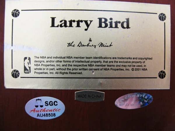 LARRY BIRD SIGNED BOSTON CELTICS STATUE w/SGC COA