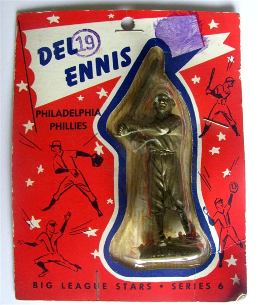 1956 DEL ENNIS BIG LEAGUE STARS STATUE ON CARD