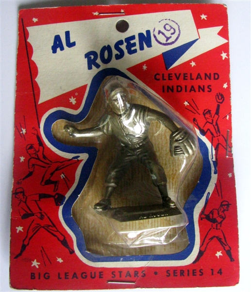 1956 AL ROSEN BIG LEAGUE STARS STATUE ON CARD