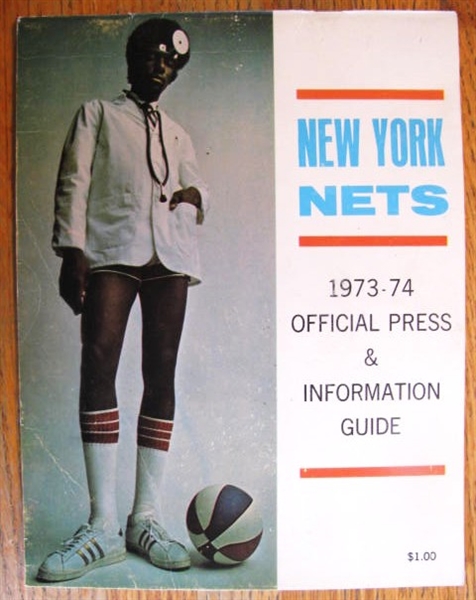 1973-74 ABA NEW YORK NETS OFFICIAL PRESS GUIDE w/ DR J