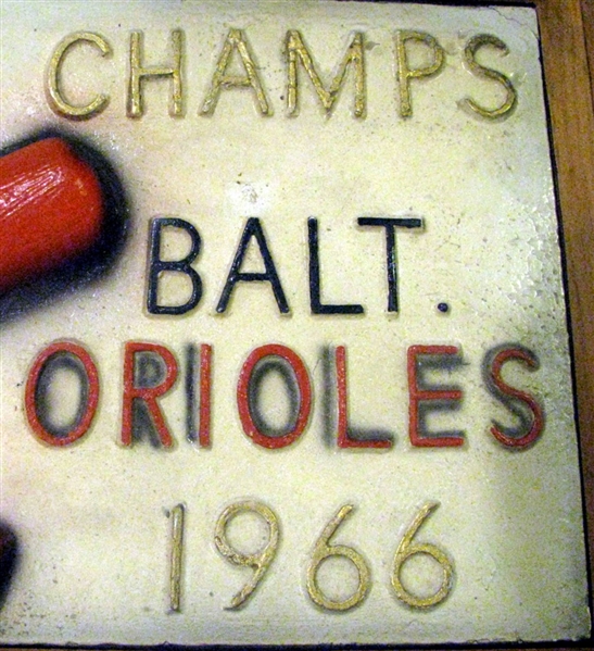 1966 BALTIMORE ORIOLES WORLD CHAMPS LARGE WALL PLAQUE
