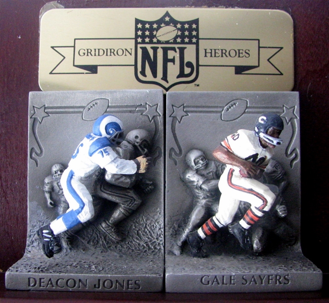 NFL GRID IRON HEROES LONGTON CROWN PEWTER STATUES w/STAND - 10 STATUES