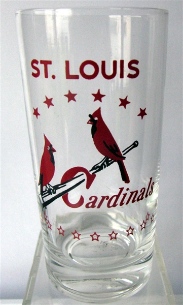 50's ST. LOUIS CARDINALS BIG LEAGUER DRINKING GLASS