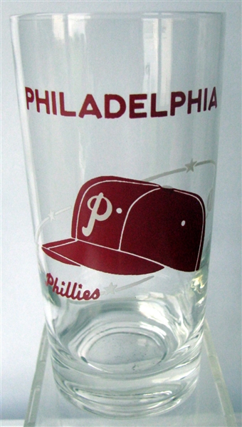 50's PHILADELPHIA PHILLIES BIG LEAGUER DRINKING GLASS