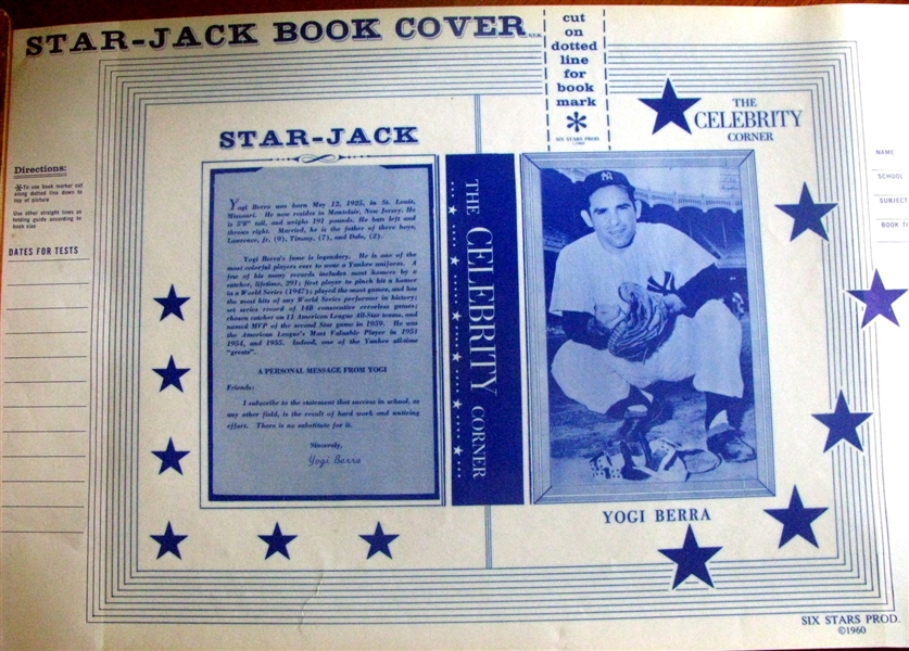 1960 YOGI BERRA STAR-JACK BOOK COVER